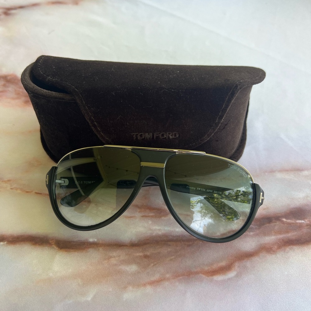 Tom Ford Black Aviator Sunglasses